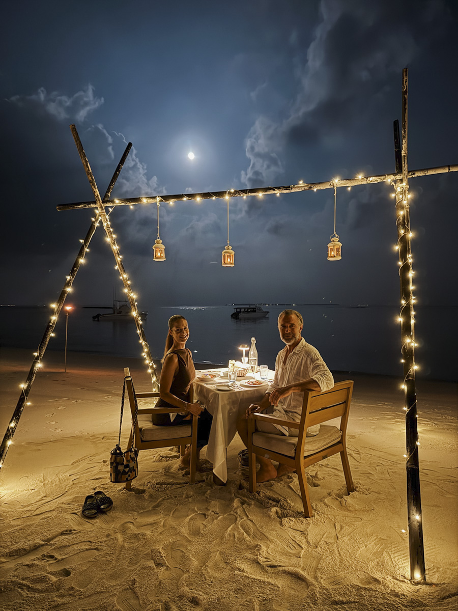 hoch kulinarik fullmoondinner couple kuredhivaru malediven COCOtravel